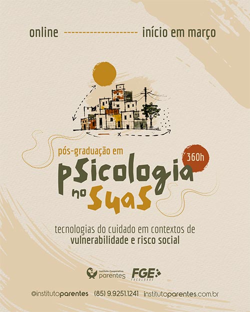 Arte de divulgação: Psicologia no SUAS