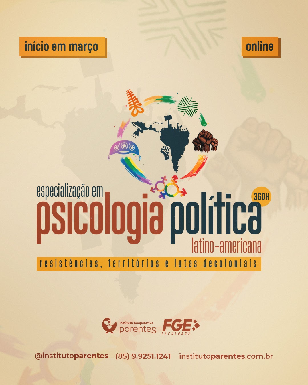 Arte de divulgação: Psicologia Política Latino-Americana