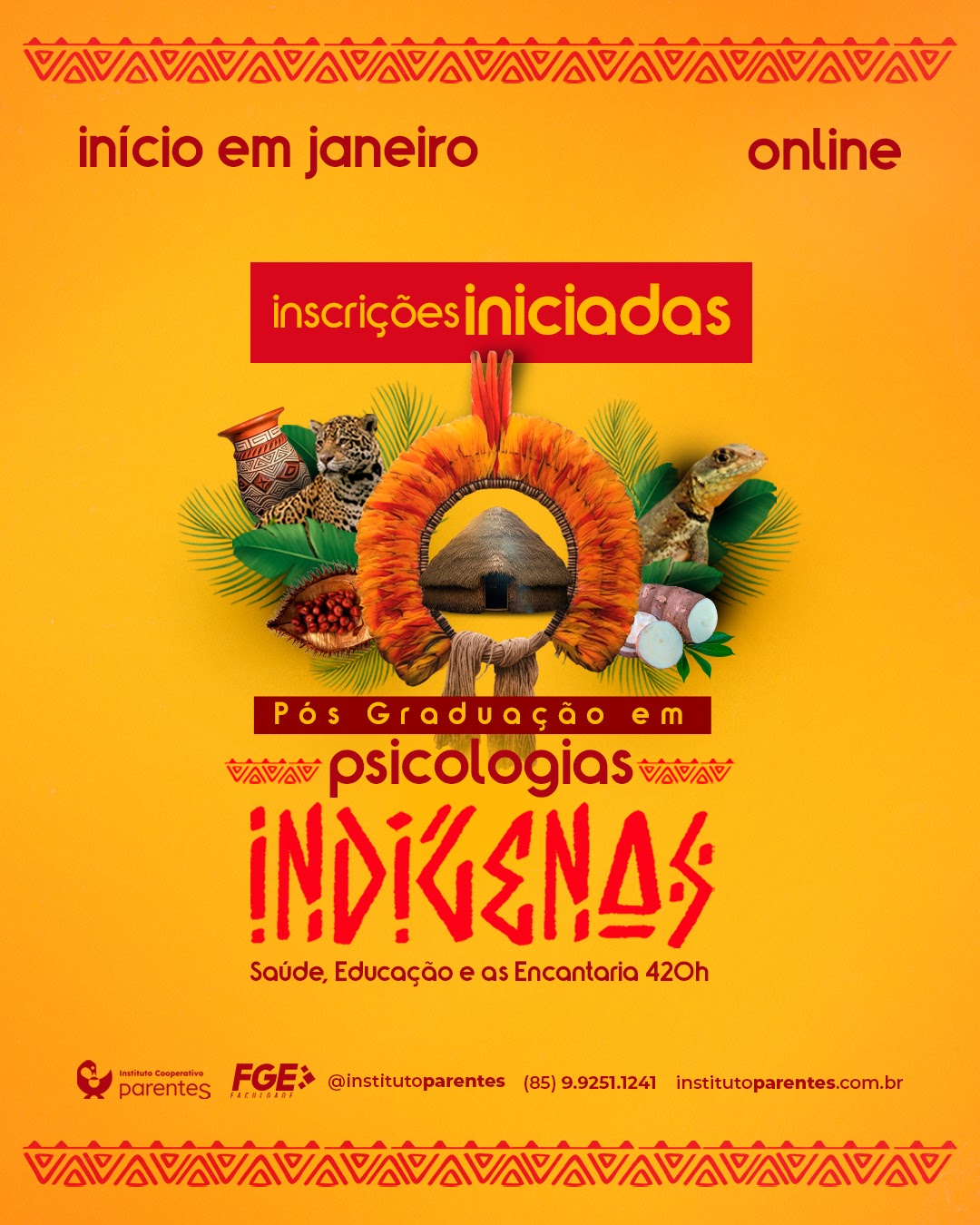 Arte de divulgação: Psicologias Indígenas