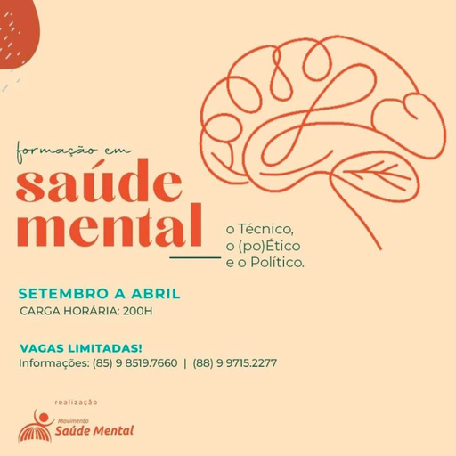 Arte de divulgação: Formação em Saúde Mental I