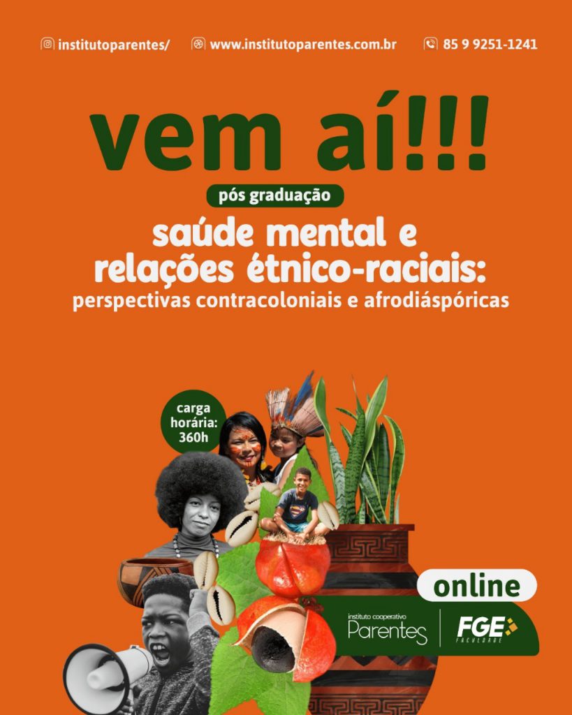 Arte de divulgação: Saúde Mental e Relações Étnico-Raciais