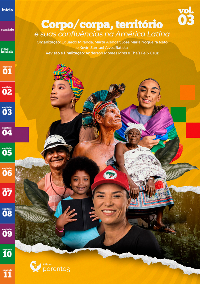 Capa do volume 3: Corpo/corpa, território e suas confluências na América Latina